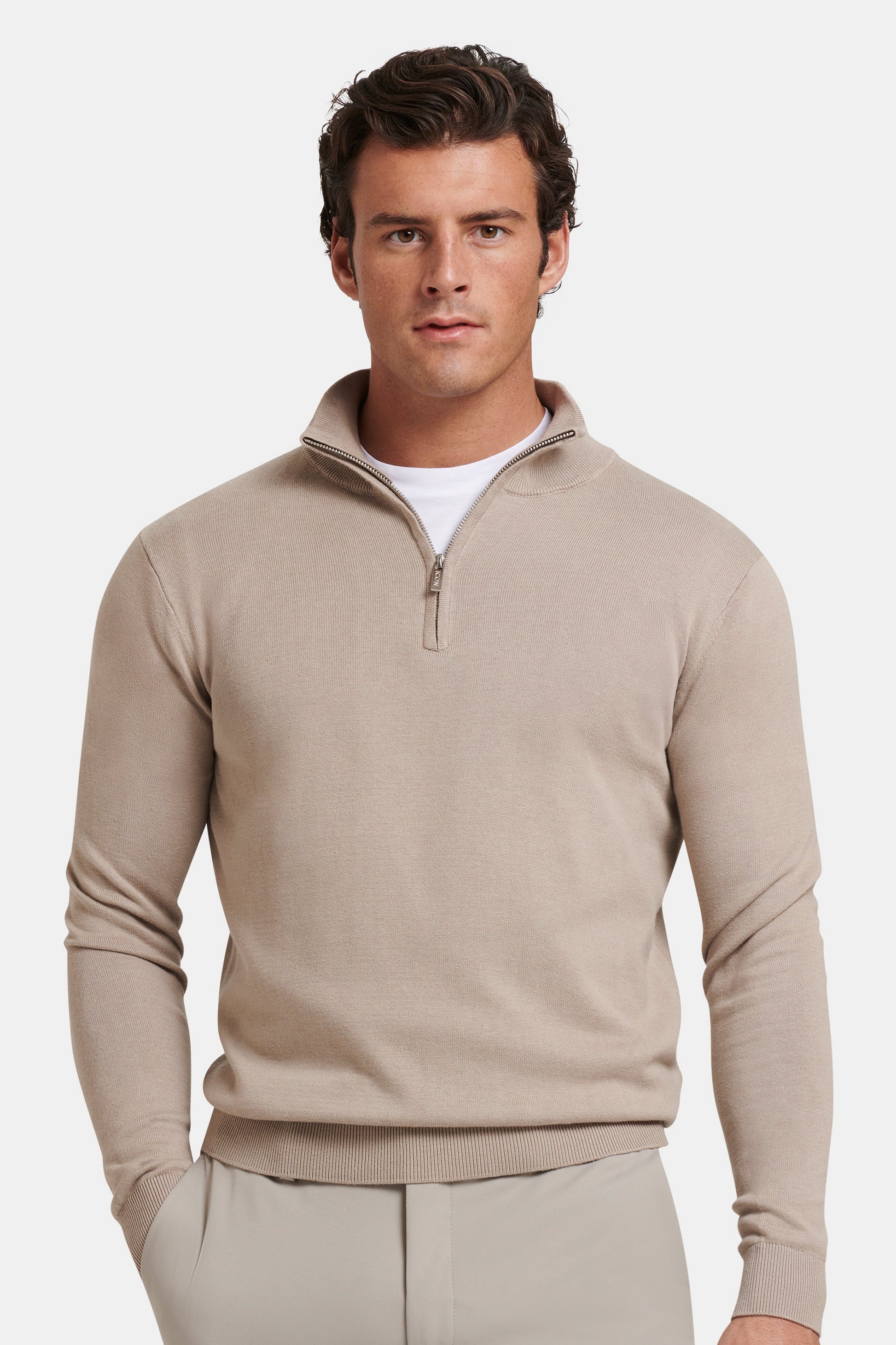 THE SANTONI QUARTER ZIP SWEATER